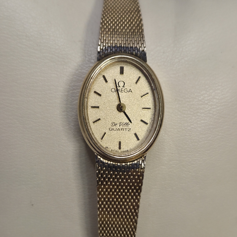 Omega Gold and Silver Wristwatch